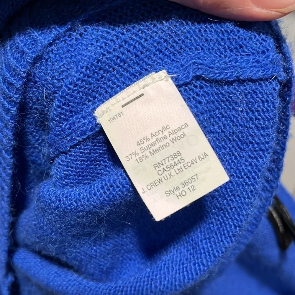 J. Crew Bling Button Alpaca Merino Cardigan